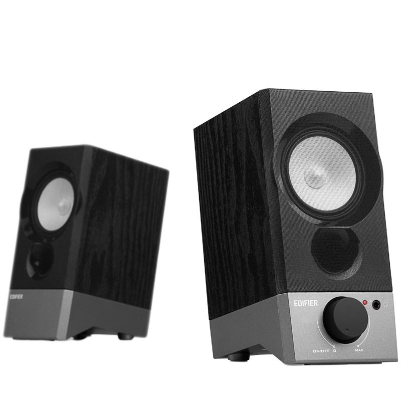 漫步者(EDIFIER) R19U电脑音箱桌面音响USB接口 2.0声道台式迷你小音箱 黑色