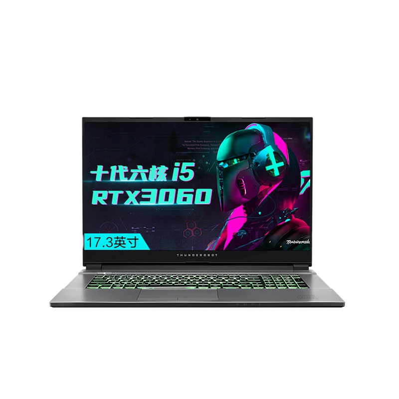 雷神(THUNDEROBOT)911Plus2代 17.3英寸轻薄发烧游戏本吃鸡电竞电脑(十代酷睿i5-10500H 16G RTX3060 6G 512GB 144Hz电竞屏)