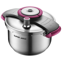 苏泊尔(SUPOR)压力锅巧易开 304不锈钢 压力快锅 5.0L明火电磁炉通用 EY22BCW01-R