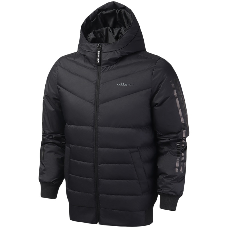 adidas阿迪达斯NEO男装运动服休闲连帽羽绒服外套EI4422