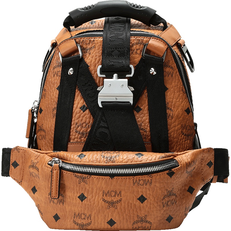 MCM 男女中性涂层帆布两用双肩包腰包 MUK9SJV19