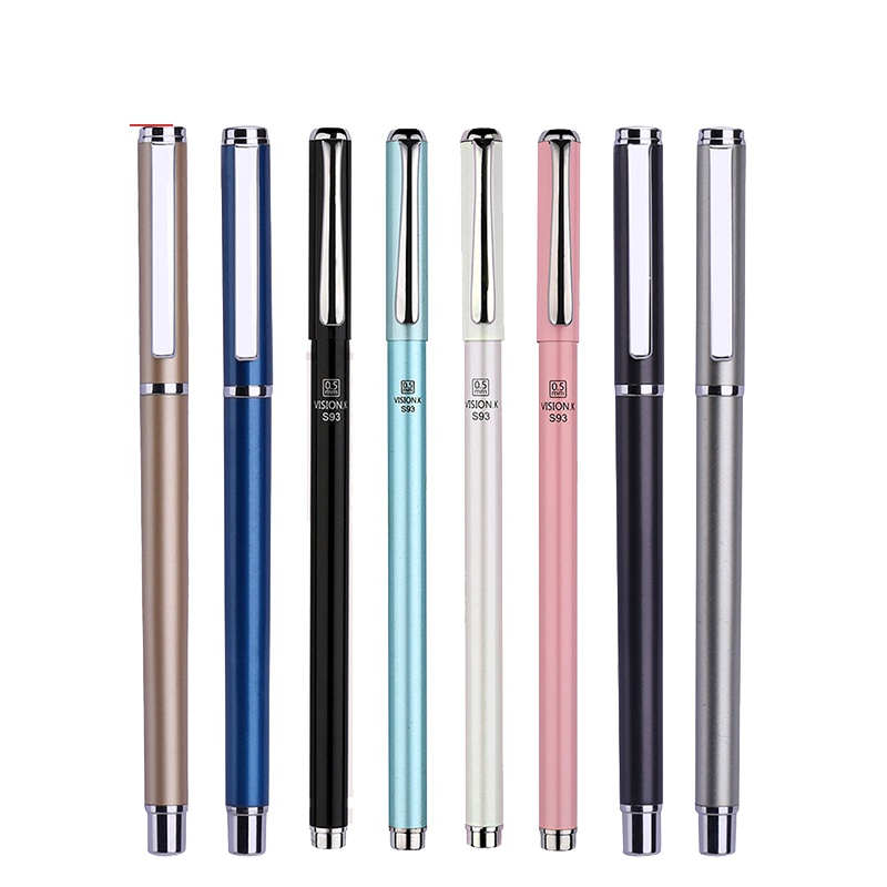 得力（deli）S93金属中性笔0.5mm 黑色 24支装