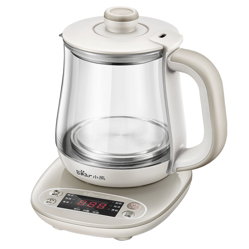 小熊(Bear)养生壶YSH-A08U6 0.8L迷你容量办公室煎药壶花茶壶加厚玻璃触控式多功能烧水壶