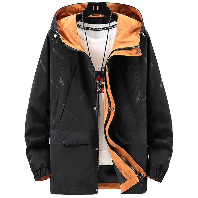 PMMP夹克大码男春秋加肥加大码胖子宽松帅气潮流衣服学生休闲潮牌外套