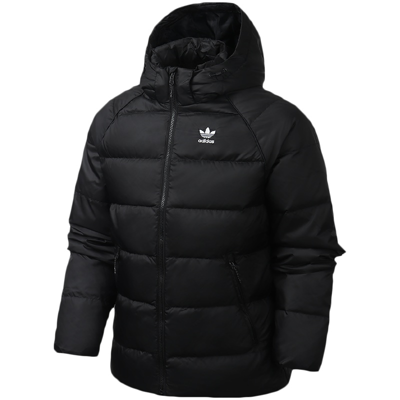 adidas阿迪达斯三叶草男装运动服休闲连帽保暖羽绒服外套FI8196