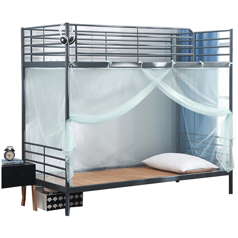 LOVO家纺罗莱生活出品床上用品夏季学生宿舍上下床蚊帐单人上铺免安装家用蚊帐