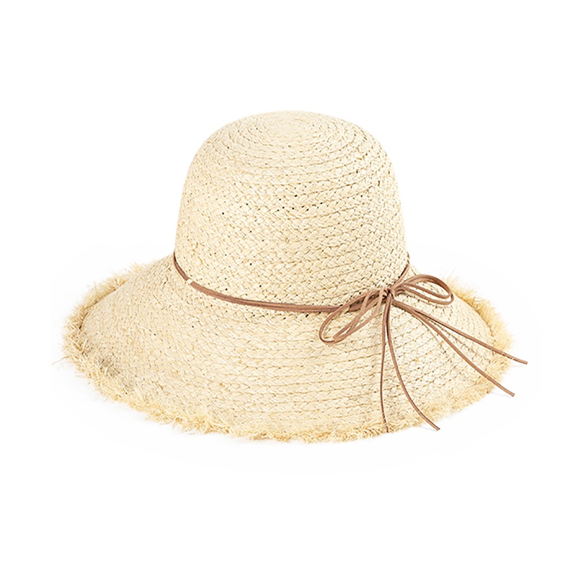 瑞苏薇(RASUV) 假日出行蝶结散穗遮阳拉菲草帽RS5012
