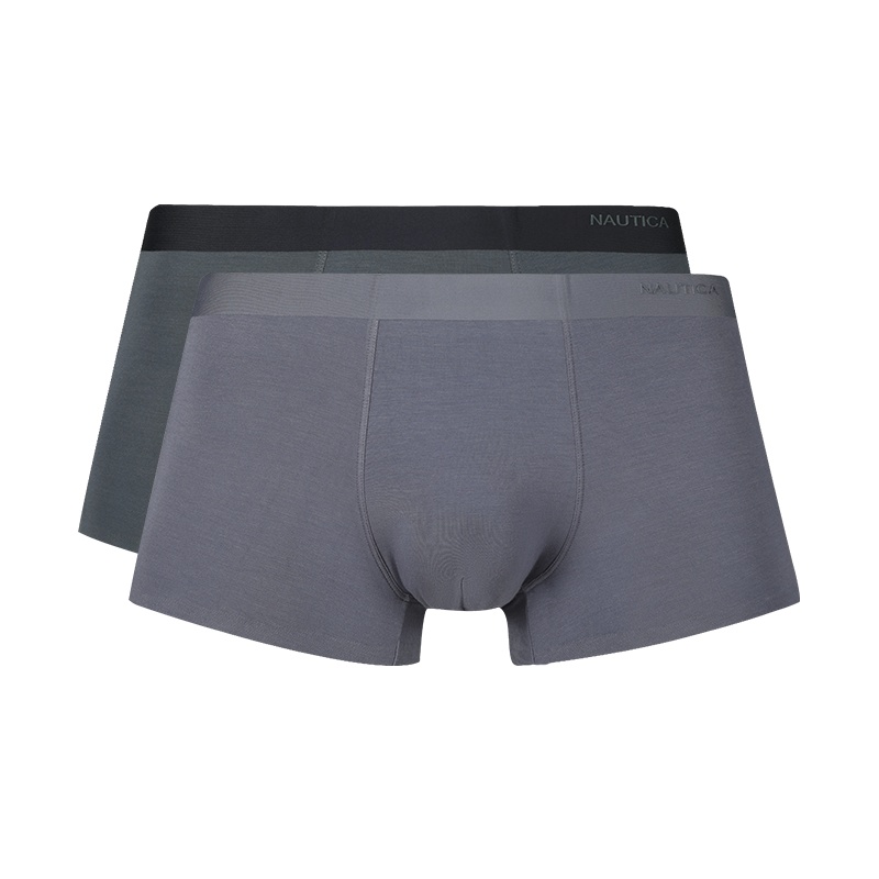 诺帝卡NAUTICA UNDERWEAR男士轻薄织带平角内裤2条装
