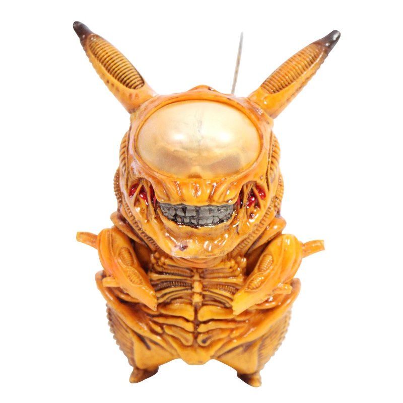 梦幻工场 宠物小精灵口袋妖怪 cos异形黄色皮卡丘神奇宝贝Q版手办模型车载摆件