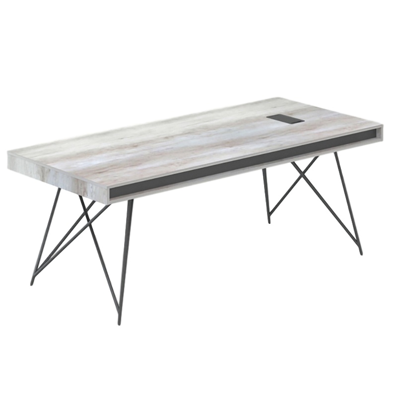 创世人 会议桌长桌简约现代工业风格小型洽谈桌会议室桌椅组合办公桌办公家具可定制