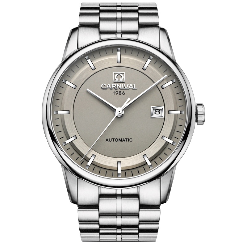 嘉年华CARNIVAL男士手表全自动机械表 男进口Miyota机芯男表简约夜光金属精钢休闲时尚防水系列MS-5668A