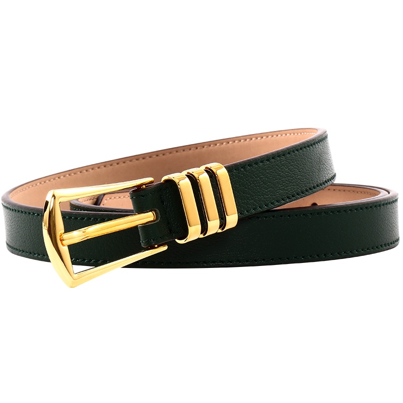 2019秋冬新款爱丽芬特戈顿elephant&garden女士纤细牛皮针扣腰带装饰时尚皮带