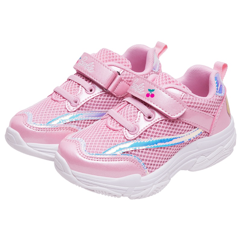 芭比童鞋女童运动鞋2019春季新款儿童网红鞋公主中大童网面透气夏