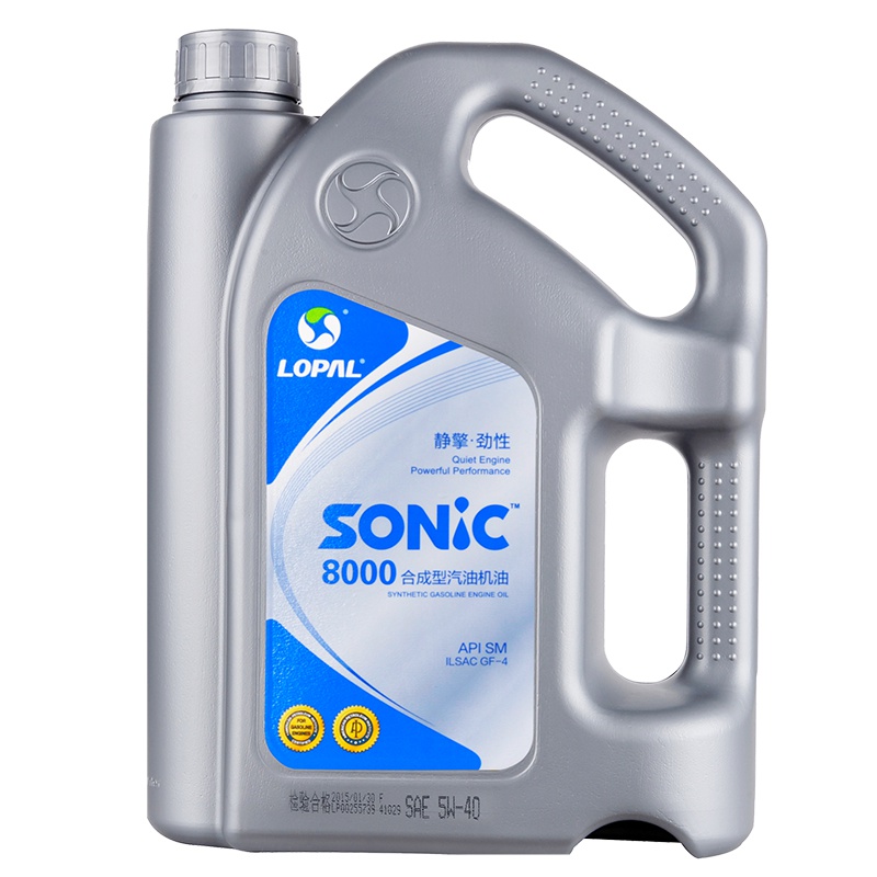 龙蟠 SONIC8000 SM 5W-40 正品合成汽机油汽车机油发动机润滑油 4L