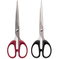 得力6009 剪刀大号180mm 一把 红/黑两色