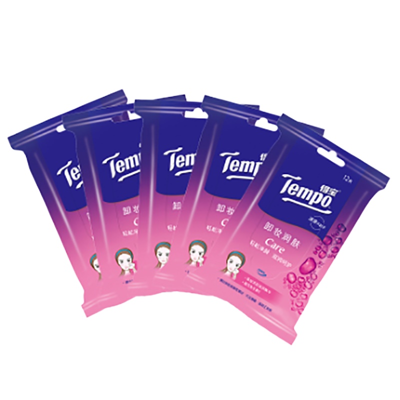 得宝 卸妆湿巾12片/包便携装湿纸巾深层洁净无酒精不刺激 10包