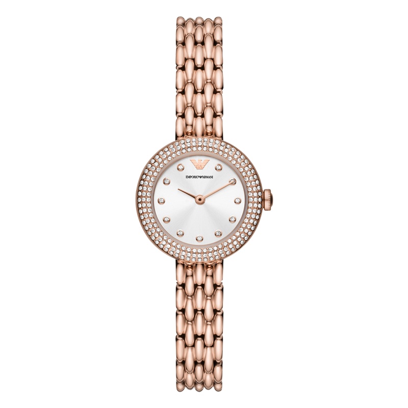 Armani阿玛尼手表女满天星镶钻小表盘女士手表 生日礼物 送女友AR11415