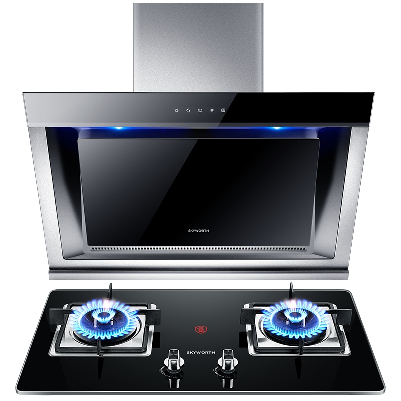 创维(Y3A+Z2B液化气)侧吸式抽油烟机燃气灶套装 自动清洗吸油烟机钢化玻璃燃气灶