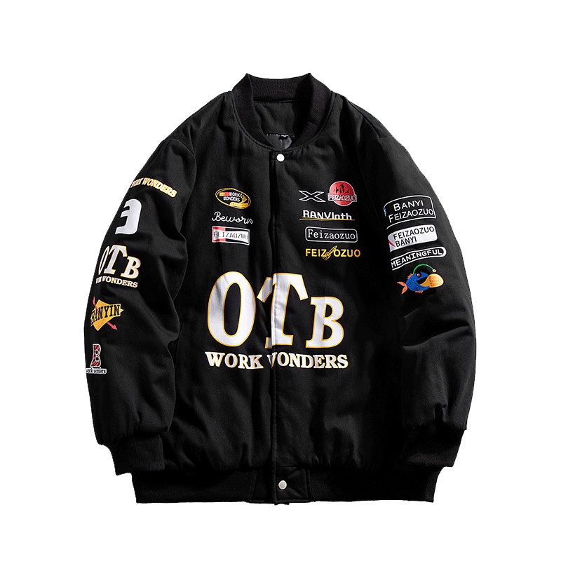 DEBRAND潮牌正品2022冬新款棉衣男潮流圆领保暖外套男女同款棉袄