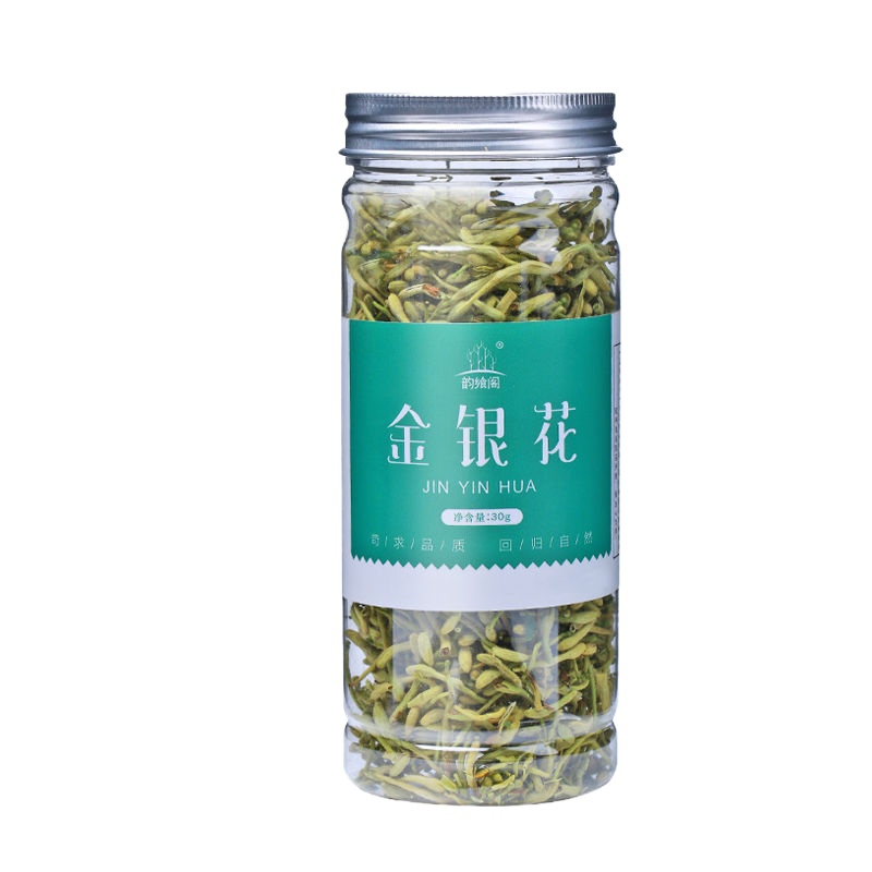 金银花30g/一罐装 2罐送杯金银花菊花茶桐乡胎菊王封丘金银花茶鸳鸯花杭白菊灭火
