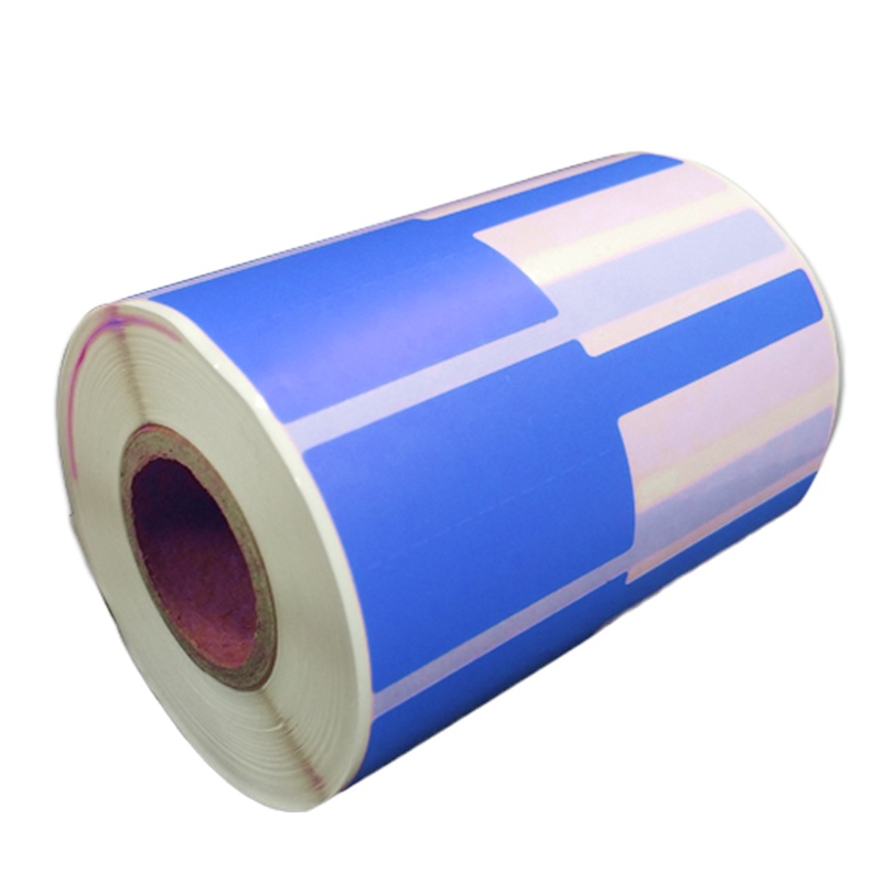 开仰(KAIYANG)P-40-B-FM F型尾签不干胶标签纸40*32+40mm/500片/卷 蓝色