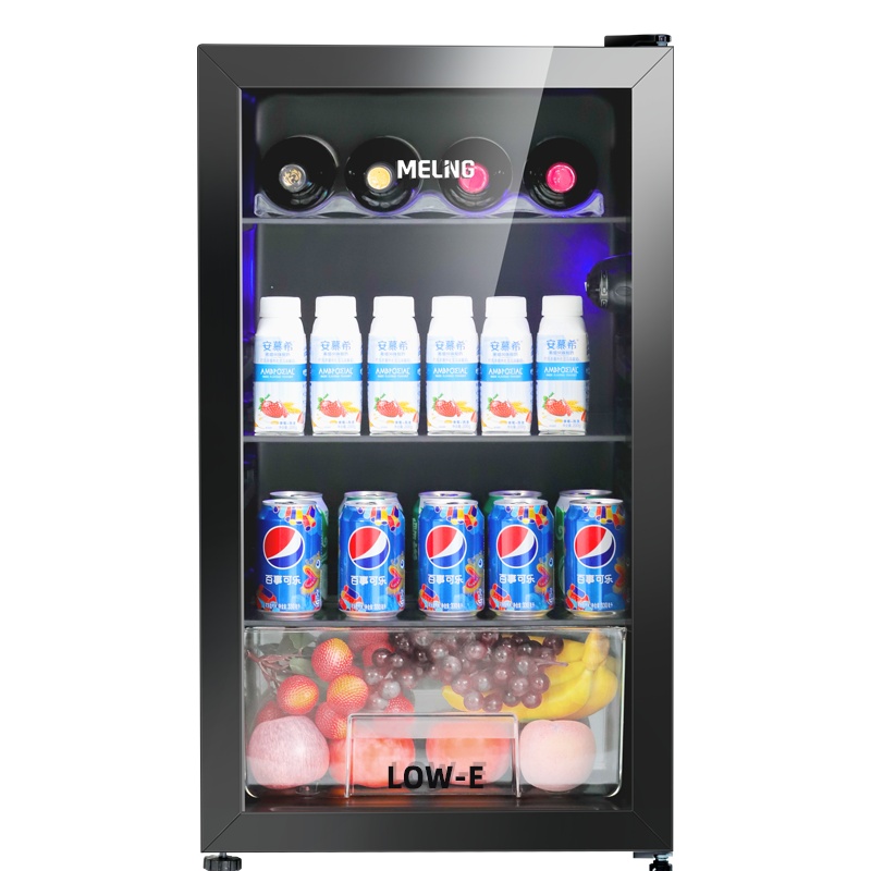 美菱 (MELING)102升立式家用冰吧 冷藏保鲜迷你展示柜 茶叶水果护肤品小型冰柜SC-102