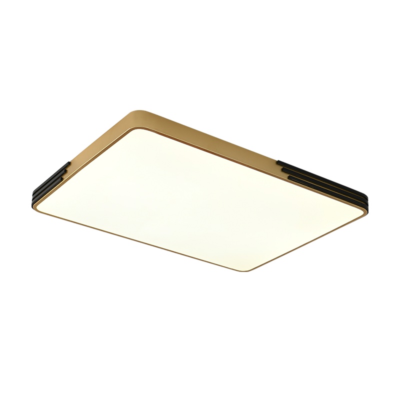 金色梦想 北欧简约客厅灯现代个性大气铁艺长方形led吸顶灯温馨房间卧室灯