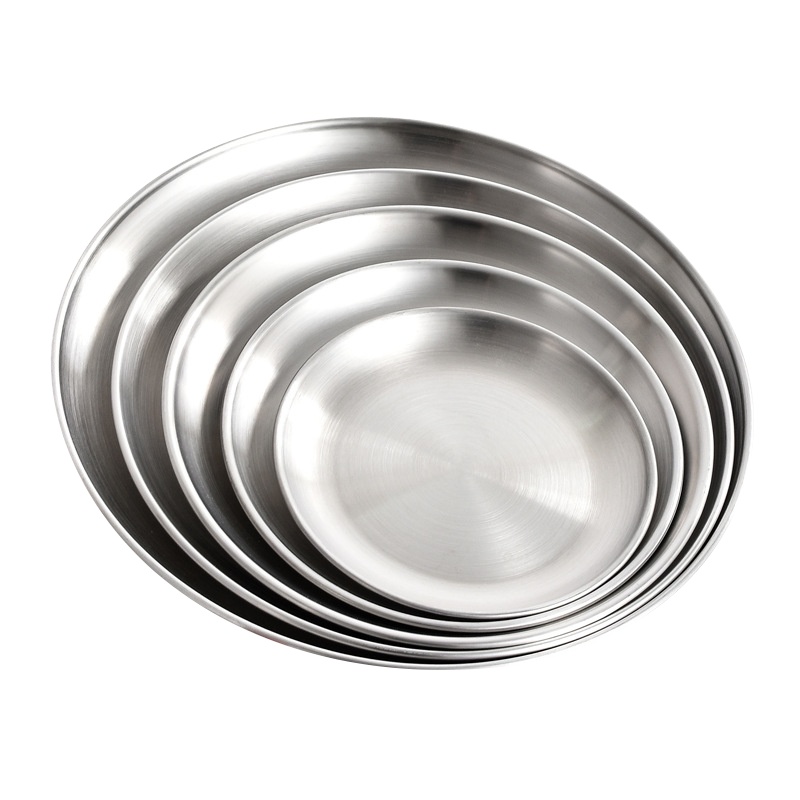 是尚 不锈钢圆盘子 厚平盘 菜碟
