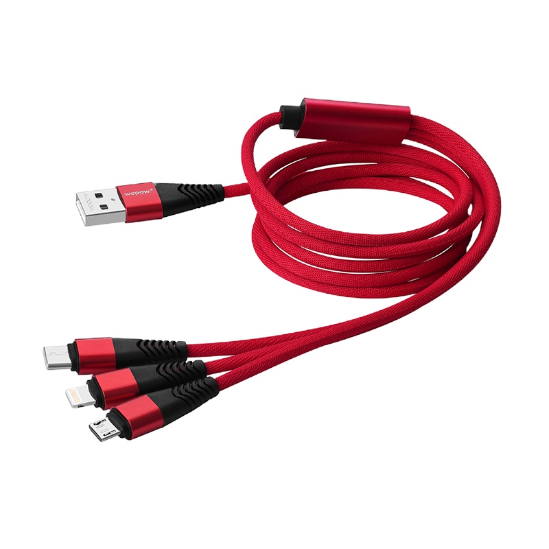 沃品 一拖三数据线 LC907 50个起订