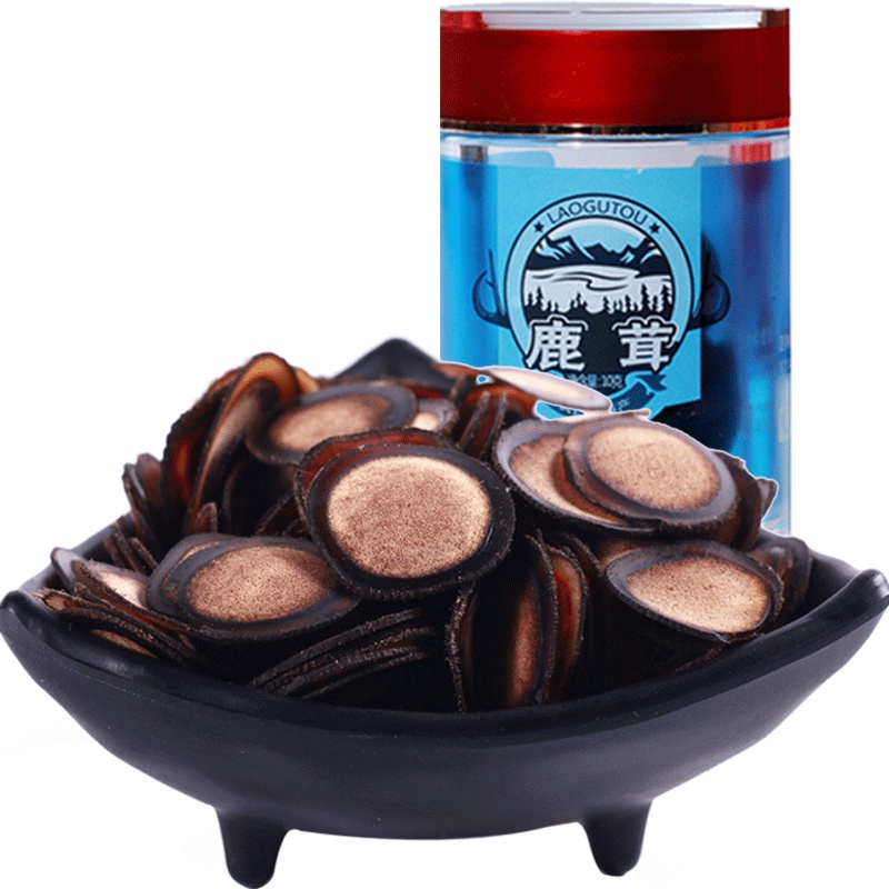 东北长白山梅花鹿干鹿茸鹿角红粉血茸切片泡酒水料煲汤男性