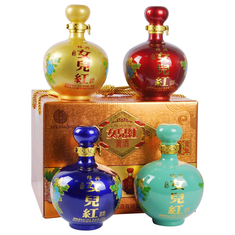 女儿红 童年窖藏 黄酒 750ml*4瓶/盒