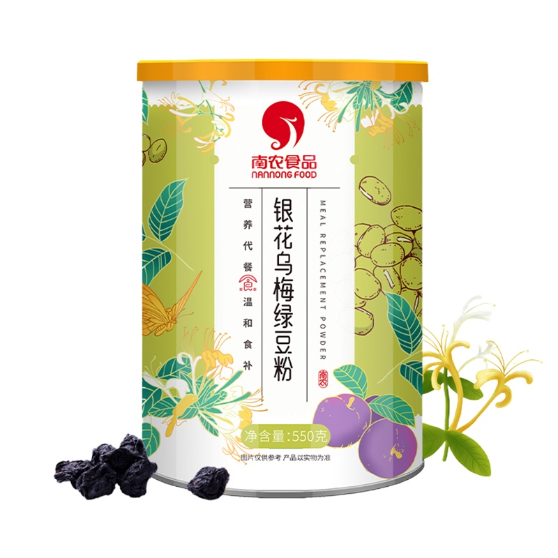 南农 银花乌梅绿豆粉550g/罐 绿豆汤 冲饮谷物杂粮 早餐 下午茶 代餐粥