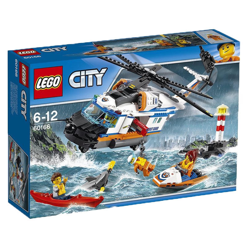 乐高(LEGO)城市系列 重型救援直升机 60166 6-12岁 积木玩具塑料 415颗粒