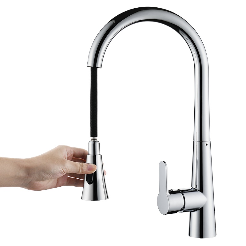 心海伽蓝(SHKL)厨房龙头套餐厨用抽拉式水龙头冷热家用洗菜盆陶瓷片阀芯单把单孔水龙头套装131333 131335单个