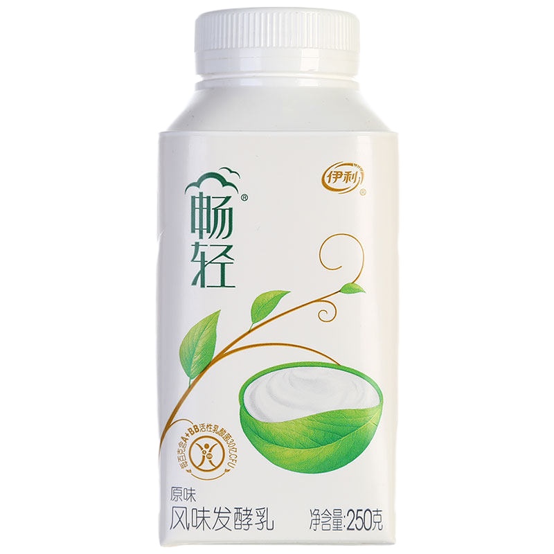 伊利畅轻风味发酵乳-原味酸奶250g/瓶