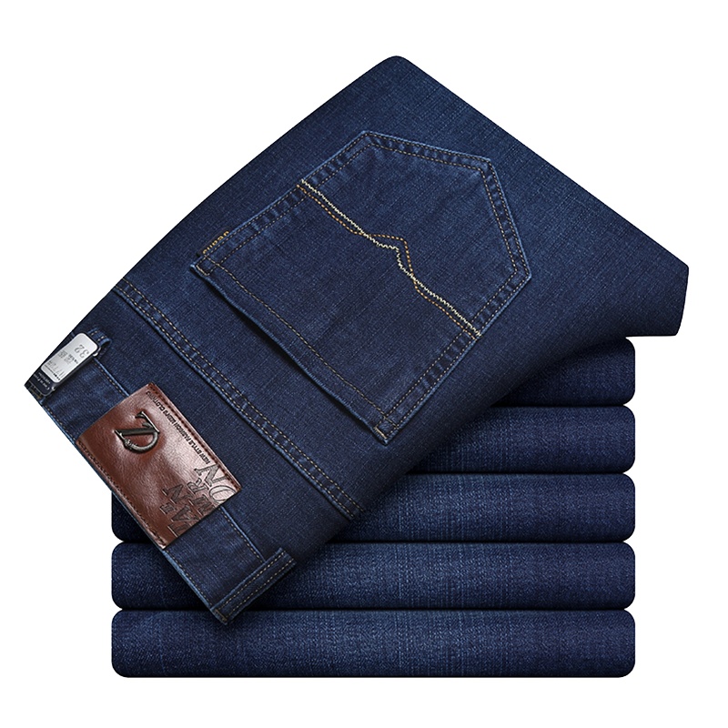 卡帝乐鳄鱼牛仔裤男直筒长裤薄款男裤中青年宽松棉裤子