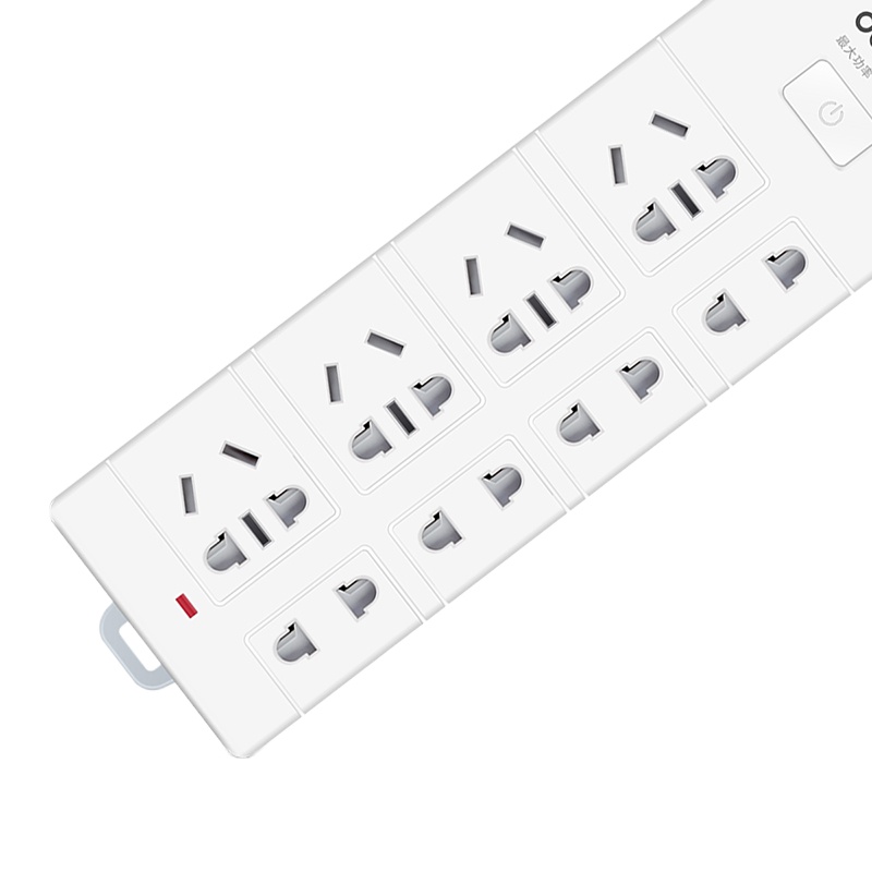 得力18258-02 新国标 防触电 总控开关 延长线插座/插排/插线板