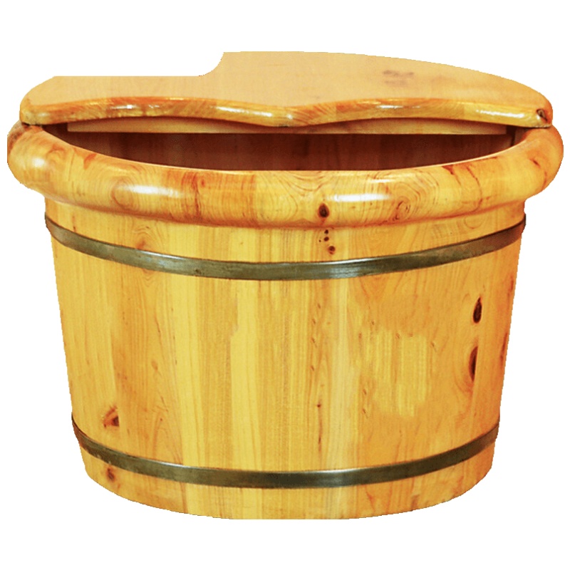 新款香柏木26高木桶泡脚桶双耳足浴桶洗脚桶足浴盆洗脚盆加厚木盆家用安心抵