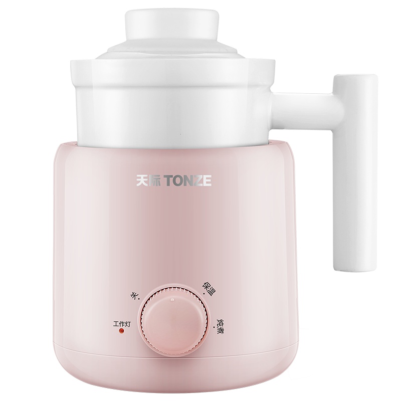 天际(TONZE)DGD06-06AD液体加热器电炖养生杯粉红色养生壶煮粥神器电炖锅