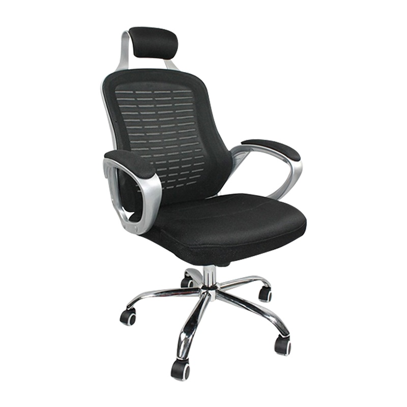 【理政】 办公椅 办公家具 职工椅 可旋转现代简约透气可旋转升降网布椅 有头枕