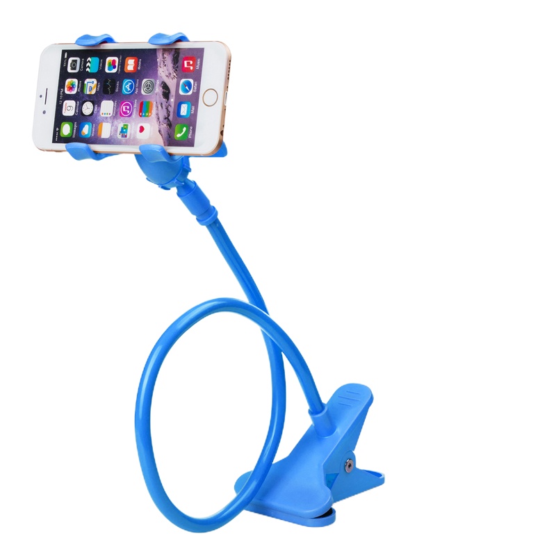 火豹9.9懒人支架 床头手机支架 苹果iphone5 6 床上支架 通用便携 升级版双夹头-[深蓝色]手机支架手机座