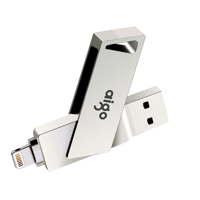 爱国者（aigo）U368 64G苹果手机U盘 USB3.0苹果官方MFI认证 iPhone和iPad双接口 银色