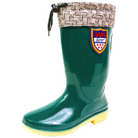 强人3515女棉雨靴中筒保暖秋冬雨鞋防滑水鞋成人加绒劳保工作胶鞋