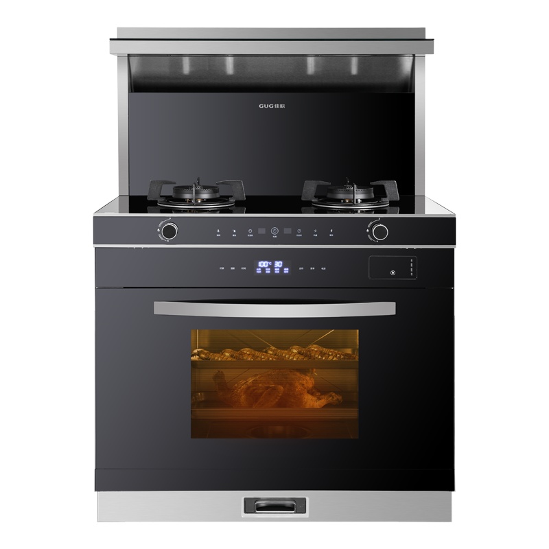 佳歌 GUG N1ZK蒸烤一体集成灶侧吸抽油烟机烟灶套装外观美大容量家用燃气灶钢化玻璃台面
