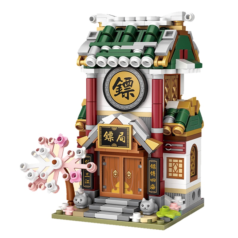 LOZ/俐智小颗粒拼装积木玩具益智迷你中华商业街景拼插国风1741-1744系列手办摆件
