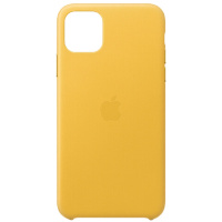 苹果Apple 原装iPhone 11 Pro Max 皮革保护壳 手机壳 橙柠黄色