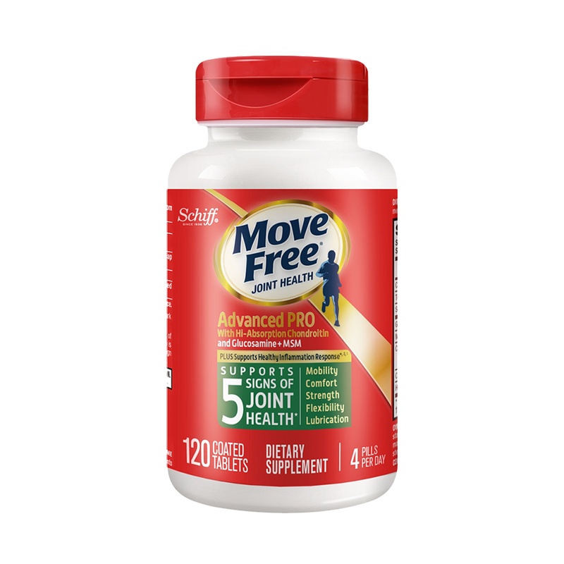 美国进口 Move Free 益节 金装绿瓶氨糖高吸收 升级软骨素 加MSM缓痛 120粒