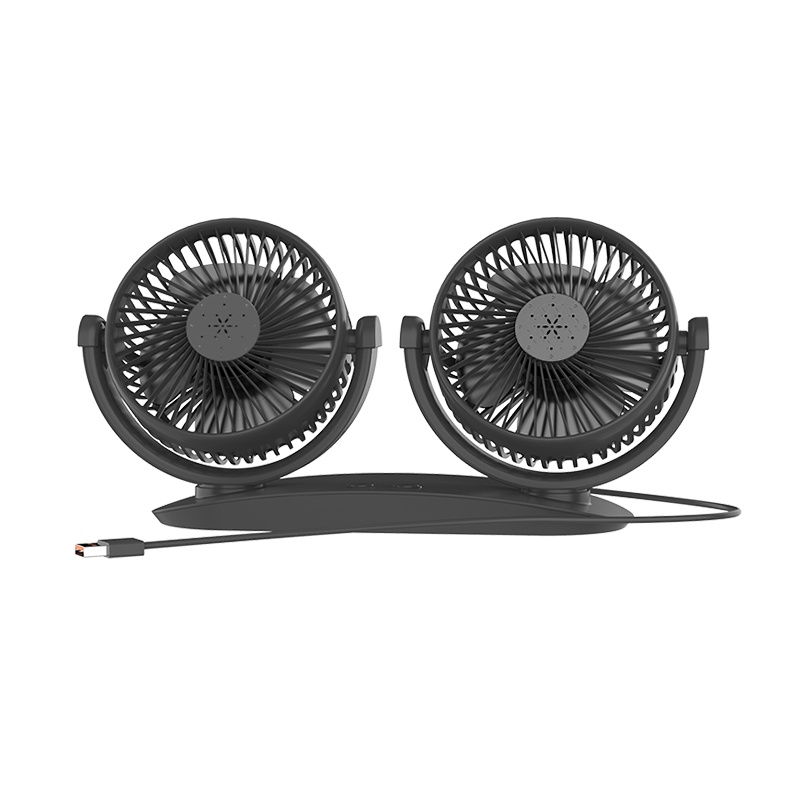 苏宁极物车载风扇USB接口12V24V伏通用大货车轿车面包汽车电风扇大风力制冷车内专用