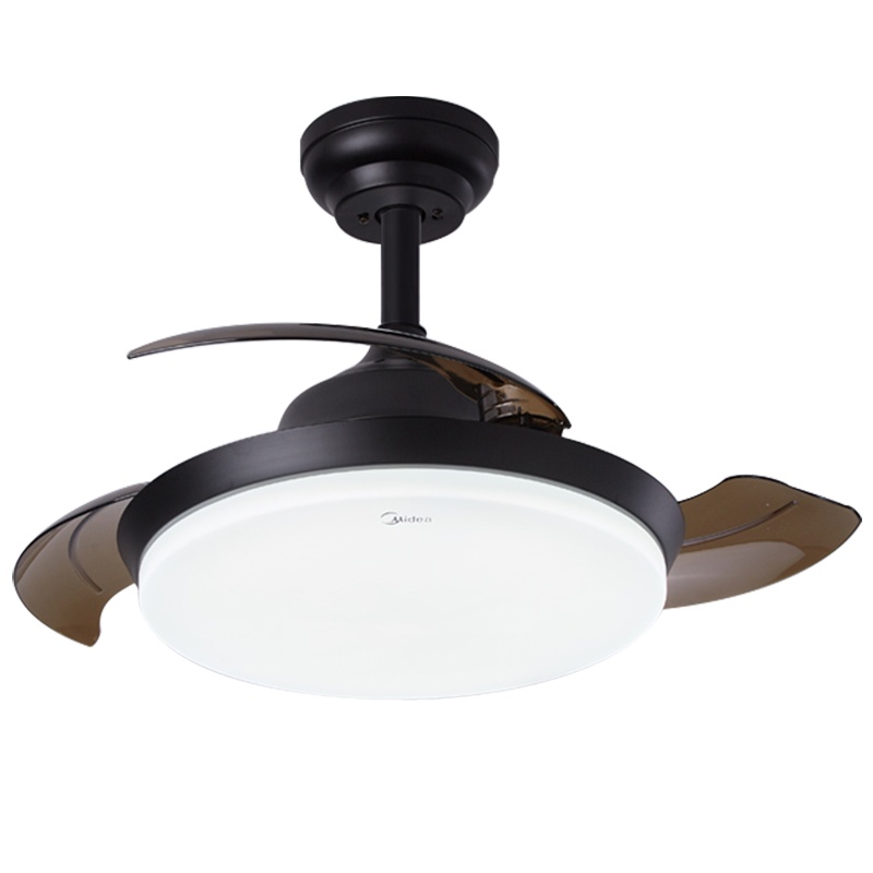 美的照明电风扇吊灯客厅餐厅卧室家用简约现代电扇灯具隐形风扇灯