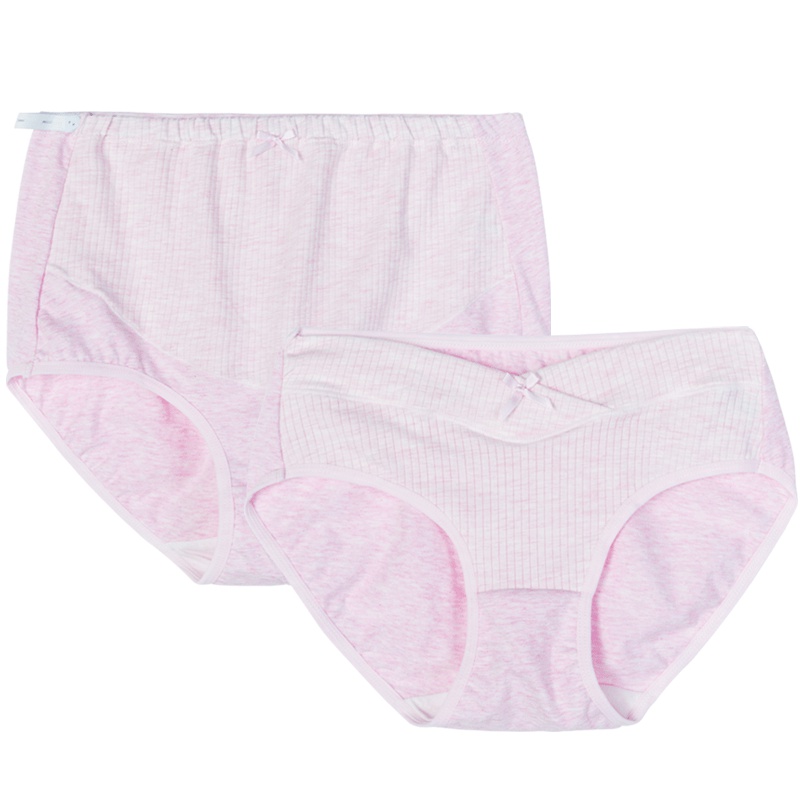 贝贝怡孕妇托腹内裤产妇产前产后高低腰舒适三角裤2件装191Y420